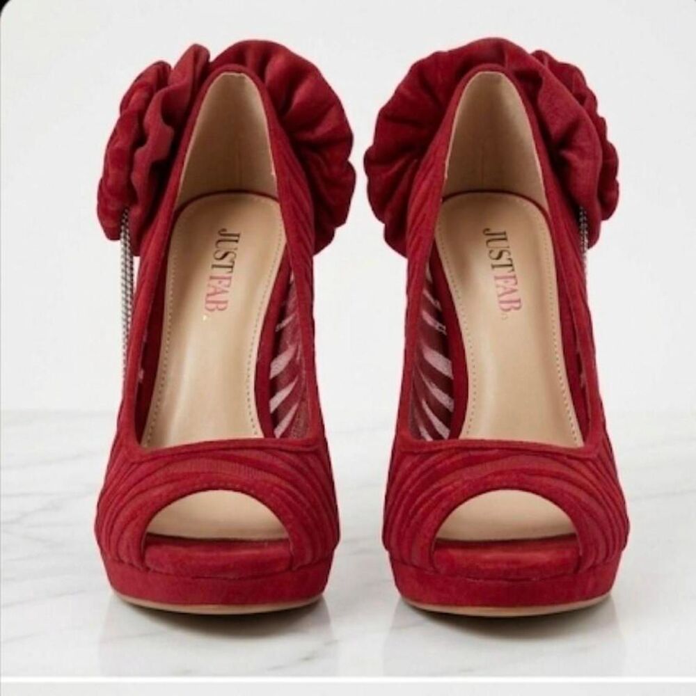 Justfab Women's Red Courts